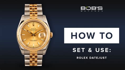 rolex how to turn back date|change time on rolex datejust.